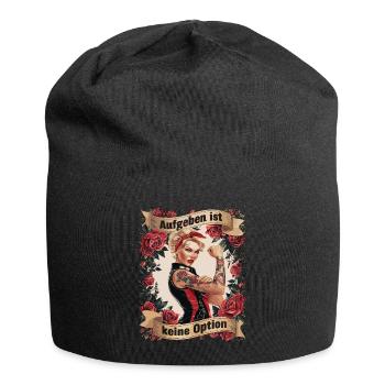 Giving up is not an option - birthday, Mother's Day, - Jersey Beanie - black - Front