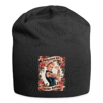 Giving up is not an option - birthday, Mother's Day, - Jersey Beanie - black - Front