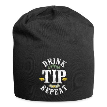 Bartender Mixologist Drink Tip - Jersey Beanie - black - Front