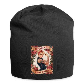Giving up is not an option - birthday, Mother's Day, - Jersey Beanie - black - Front