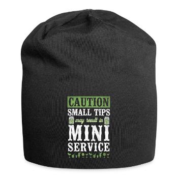 Bartender Mixologist Caution Small - Jersey-Beanie - Schwarz - Vorne