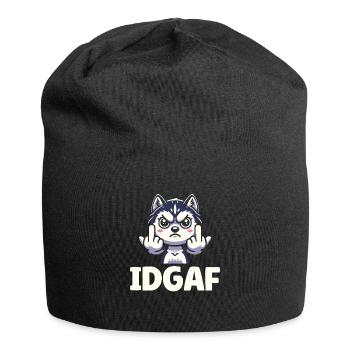 Husky de Sibérie Idgaf - Bonnet en jersey - noir - Devant