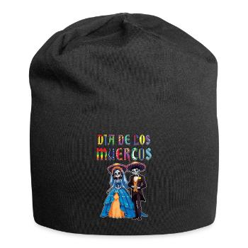 Skeleton Couple Matching Halloween Muertos - Jersey Beanie - black - Front