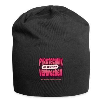 Pyrotechnics are not a crime - Meme Spruch - Jersey Beanie - black - Front