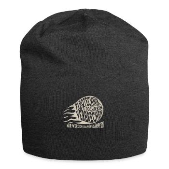 Pyrotechnics are not a crime - Meme Spruch - Jersey Beanie - charcoal grey - Front
