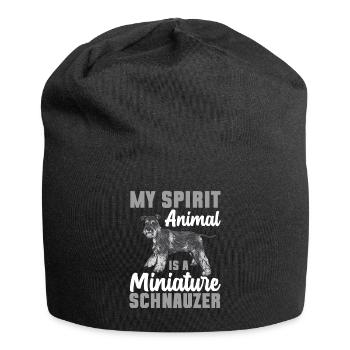 Miniature Schnauzer Dog Schnauzer - Jersey Beanie - black - Front