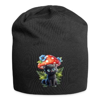 Sites de chasse aux champignons N’oubliez jamais vos morilles - Bonnet en jersey - noir - Devant