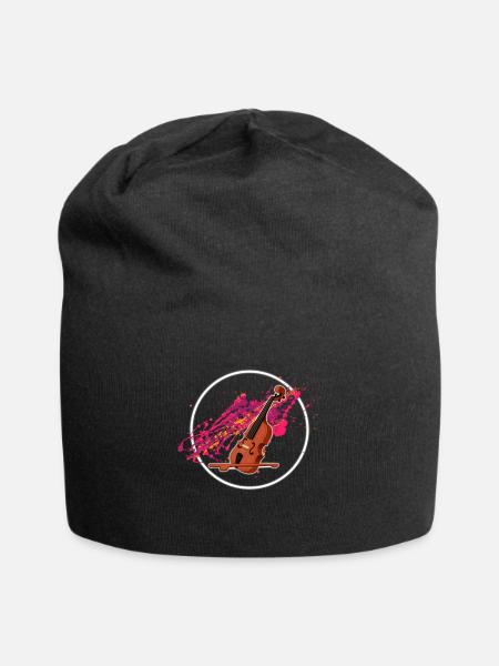 violin instruments - Jersey-Beanie - Schwarz