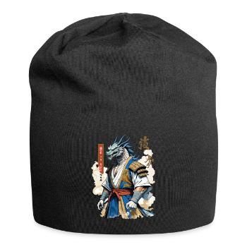 Dragon Samurai Vintage Ukiyo-e Style - Jersey Beanie - black - Front