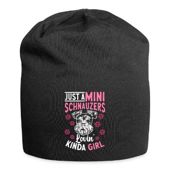 Schnauzer nain Chien Schnauzer - Bonnet en jersey - noir - Devant