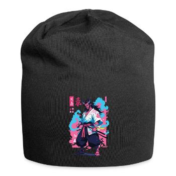 Samouraï Oni Yokai Esthétique Style Vaporwave - Bonnet en jersey - noir - Devant