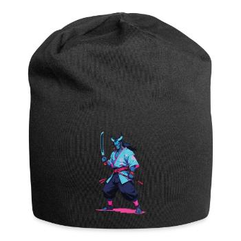 Samouraï Oni Yokai Esthétique Style Vaporwave - Bonnet en jersey - noir - Devant