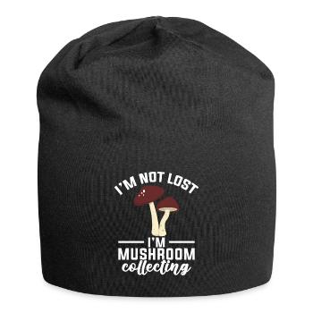 Cueillette de champignons Lieux où je cueille des champignons - Bonnet en jersey - noir - Devant