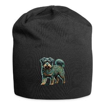 Mandala Art Tibetan Terrier Terriers - Bonnet en jersey - noir - Devant
