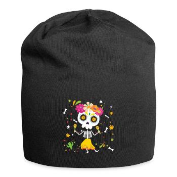 La Catrina Muertos Tag der Toten Halloween - Jersey-Beanie - Schwarz - Vorne
