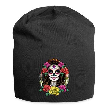 La Calavera Skelett Muertos Tag Des Toten Halloween - Jersey-Beanie - Schwarz - Vorne