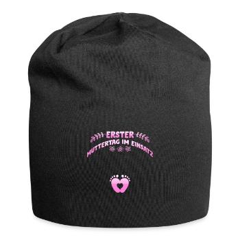 Mothers FIRST MOTHER'S DAY IN ACTION Fun - Jersey Beanie - black - Front