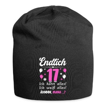 Finally 17 I can do everything, I know everything - Jersey Beanie - black - Front
