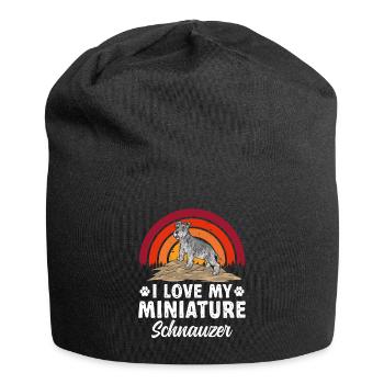 Miniature Schnauzer Dog Schnauzer - Jersey Beanie - black - Front
