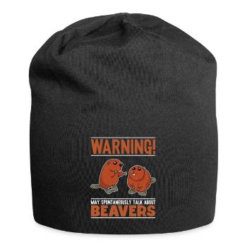 Kann spontan über Beavers North sprechen - Jersey-Beanie - Schwarz - Vorne