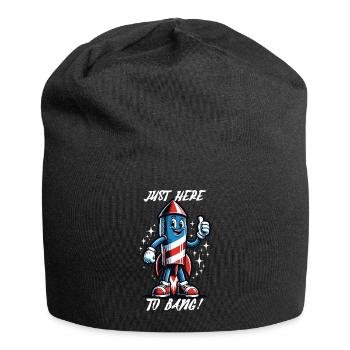 Hier Zu Knallen Amerikanische Flagge - Jersey-Beanie - Schwarz - Vorne