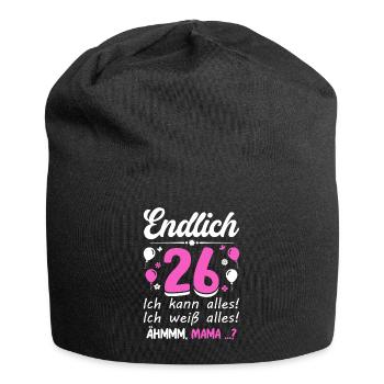 26 Anniversaire Je peux tout faire Je sais tout - Bonnet en jersey - noir - Devant