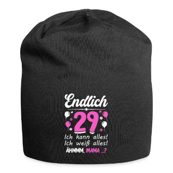 29 Birthday I can do everything I know everything - Jersey Beanie - black - Front