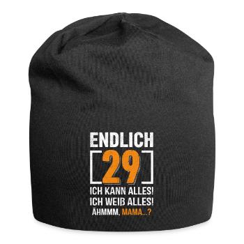 29 Geburtstag Ich Kann Alles Ich Weiß Alles - Jersey-Beanie - Schwarz - Vorne