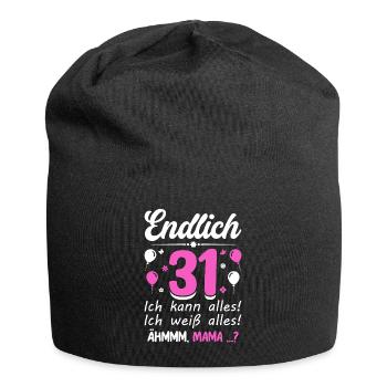 31 Anniversaire Je peux tout faire Je sais tout - Bonnet en jersey - noir - Devant