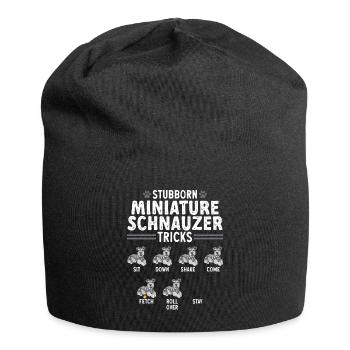 Schnauzer nain Chien Schnauzer - Bonnet en jersey - noir - Devant