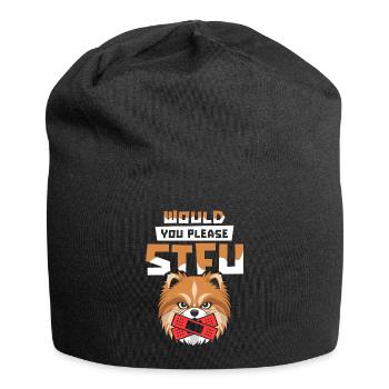 Pomeranian Stfu Would You Please Shut Up - Jersey Beanie - black - Front
