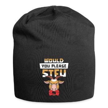 Goat Stfu Would You Please Shut Up - Jersey Beanie - black - Front