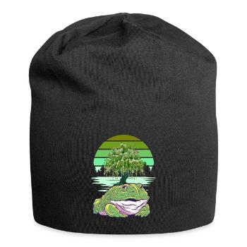Frog Frogs Toad Toads - Jersey Beanie - black - Front
