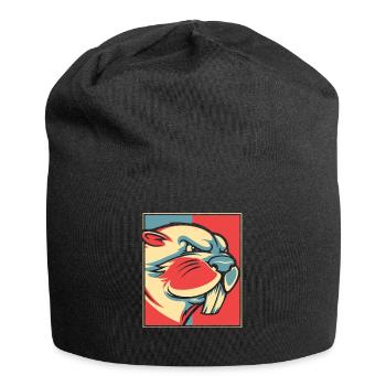 Biber Porträt Castor Canadensis Nordamerika - Jersey-Beanie - Schwarz - Vorne