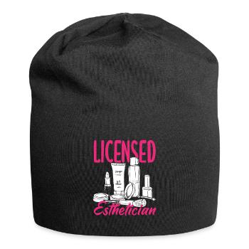 Hautpflege Kosmetikerin Kosmetik - Jersey-Beanie - Schwarz - Vorne