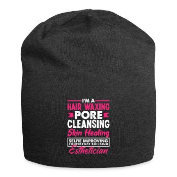Hautpflege Kosmetikerin Kosmetik - Jersey-Beanie - Anthrazit - Vorne