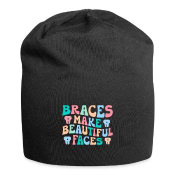 Braces orthodontist - Jersey Beanie - black - Front