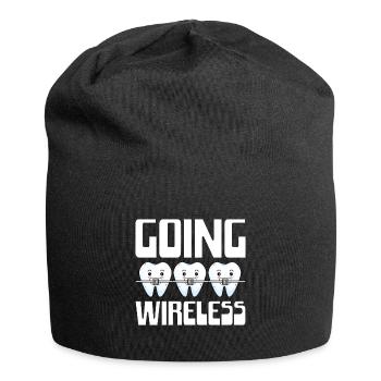 Funny braces saying - Jersey Beanie - black - Front