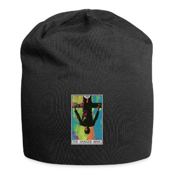 Carte de tarot Carte de tarot Le pendu - Bonnet en jersey - noir - Devant