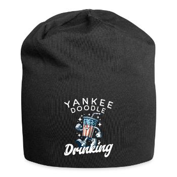 Yankee Doodle buvant le 4 juillet - Bonnet en jersey - noir - Devant
