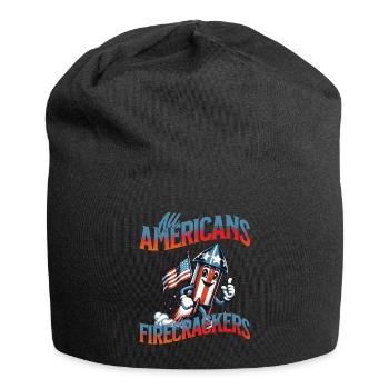 All American Firecrackers 4th Of July Memorial Day - Jersey Beanie - black - Front