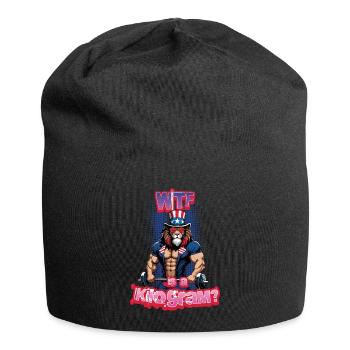 WTF est un kilogramme musclé bodybuilder Leo - Bonnet en jersey - noir - Devant