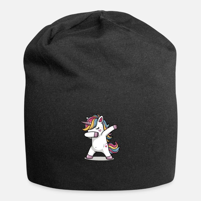 Unicorn dubbing, Dubbing Einhorn - Jersey-Beanie - Schwarz