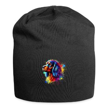 Splash Art coloré Petit Munsterlander - Bonnet en jersey - noir - Devant