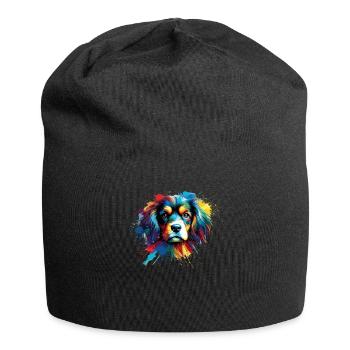 Splash Art coloré Petit Munsterlander - Bonnet en jersey - noir - Devant