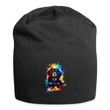 Splash Art coloré Petit Munsterlander - Bonnet en jersey - noir - Devant