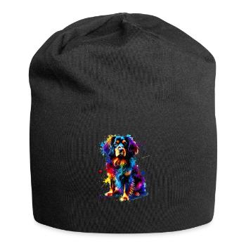 Splash Art coloré Petit Munsterlander - Bonnet en jersey - noir - Devant