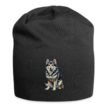 Polygon Art Swedish Vallhund Västgötaspets - Jersey Beanie - black - Front