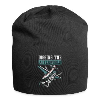 Parachutist Skydiving Skeleton - Jersey Beanie - black - Front