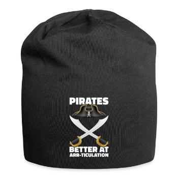 Pirat Totenkopf Freibeuter Piratenschiff - Jersey-Beanie - Schwarz - Vorne